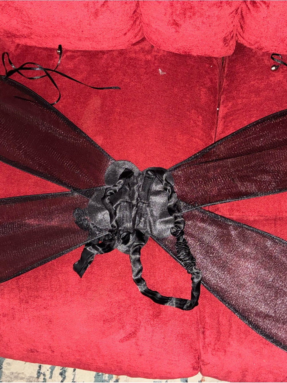 Black Organza Fairy Wings with Adjustable Straps
